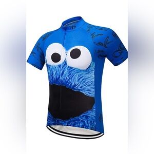 Mens Cycling Jersey Short Sleeves Funny Jerseys Quick-Drying Mountain Bike Shirt